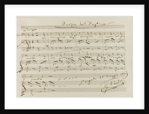 Musical quotation from La forza del destino, St Agata, 28 May 1869, 1869 by Anonymous