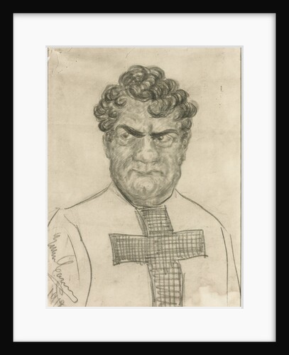 Self-caricature in the role of Don Alvaro in Opera La forza del destino by Giuseppe Verdi, 1918 by Anonymous