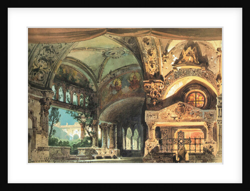 Set design for the Opera Don Carlos by Giuseppe Verdi. Milano, Teatro alla Scala, 1.10.1884, 1884 by Anonymous