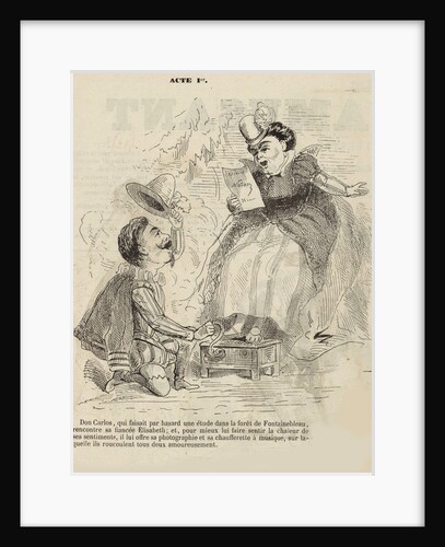 Caricature to the Opera Don Carlos by Giuseppe Verdi. Paris, Théâtre de lOpéra-Le Peletier, 11.03.1 by Anonymous