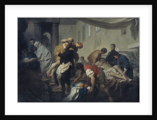 Saint Camillus de Lellis saves the sick of the Ospedale di Santo Spirito in Sassia during the floodi by Anonymous