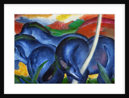 The Large Blue Horses, 1911 by Anonymous