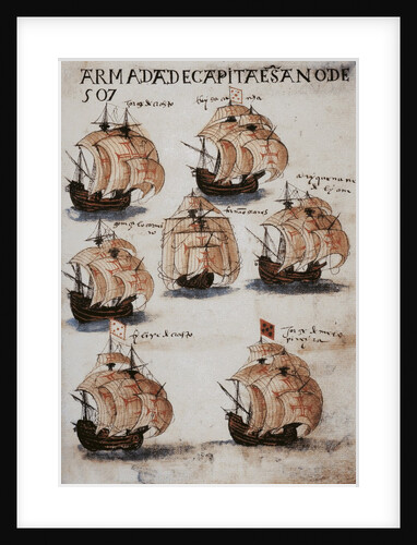 The fleet of Vasco da Gama in 1502 by Anonymous