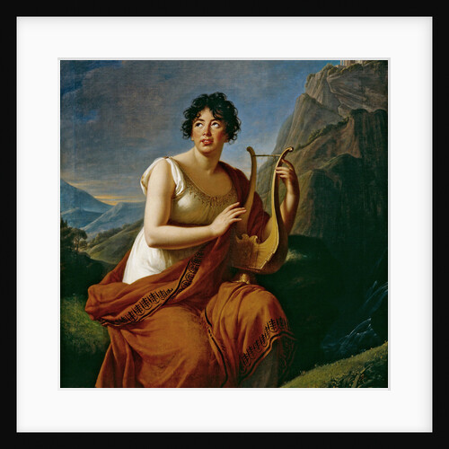 Portrait of the author Baronne Anne Louise Germaine de Staël as Corinne on Cape Misenum, by Anonymous
