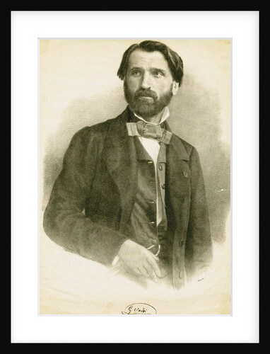 Portrait of the Composer Giuseppe Verdi, c. 1840 by Anonymous