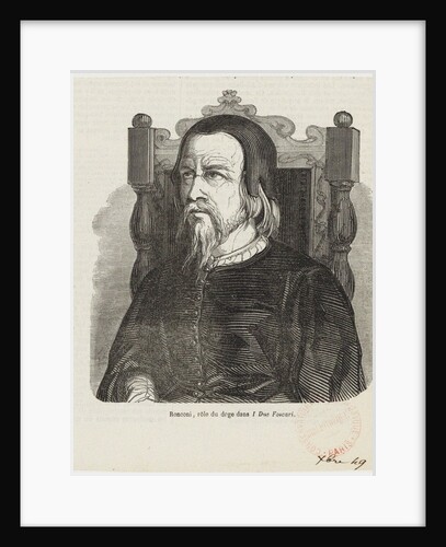 Giorgio Ronconi as Doge in Opera I due Foscari by Giuseppe Verdi, 1849 by Anonymous
