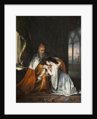 Lucrezia begging her father in law Doge Francesco Foscari to interfere in favor of her husband Jacop by Anonymous