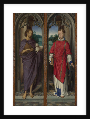 Saint John the Baptist and Saint Lawrence (Panels of the Pagagnotti Triptych), c. 1480 by Anonymous