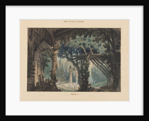 Set design for opera Un ballo in maschera by Giuseppe Verdi by Anonymous