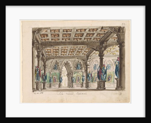 Set design for the Opera Ernani by Giuseppe Verdi by Anonymous