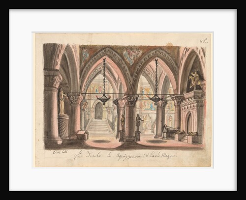 Set design for the Opera Ernani by Giuseppe Verdi by Anonymous