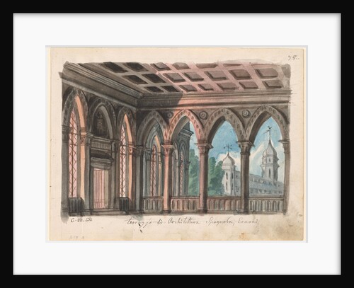 Set design for the Opera Ernani by Giuseppe Verdi by Anonymous