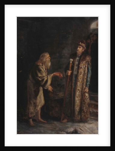 Blessed Nicholas, the Fool for Christ of Pskov and Tsar Ivan IV the Terrible, 1899 by Anonymous