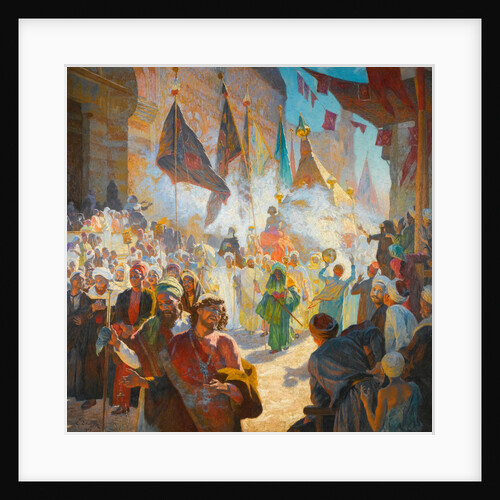 The procession of the mahmal through the streets of Cairo, 1909 by Anonymous