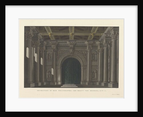 Stage design for the tragedy The Bride of Messina by Friedrich Schiller, 1824 by Anonymous