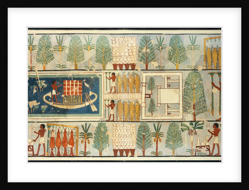 Funeral Ritual in a Garden. The tomb of Minnakht, Thebes, New Kingdom, 18th Dynasty, ca. 1479-1425 B by Anonymous