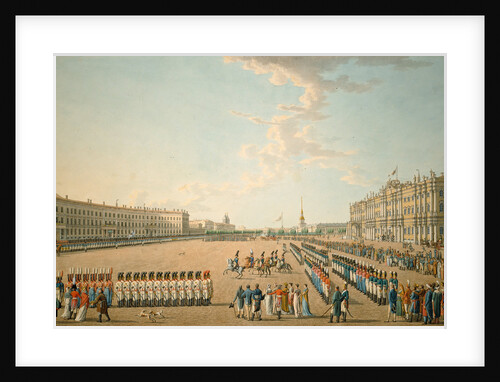Parade at the Palace Square in St. Petersburg, Mid of the 19th cen by Anonymous