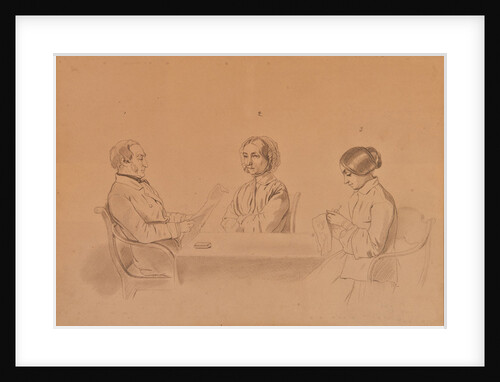 Apollon Ivanovich Sytin with his wife Louise and her sister, 1854 by Anonymous