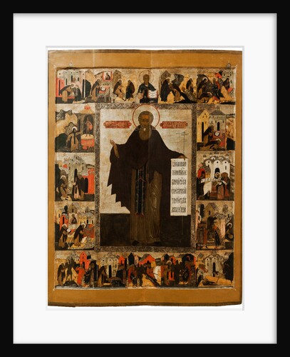 Saint Abraham of Rostov with scenes from his life, Mid of 17th cen by Anonymous
