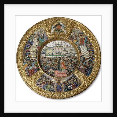 Dish with scenes the Election of Michail Romanov to the Tsar on 14 March 1613, 1913 by Anonymous