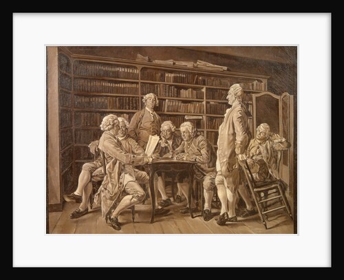 The Meeting of Encyclopédistes at Diderots Home, 1859 by Anonymous
