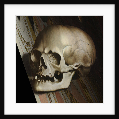 The anamorphic skull. The Ambassadors (Detail), 1533 by Anonymous