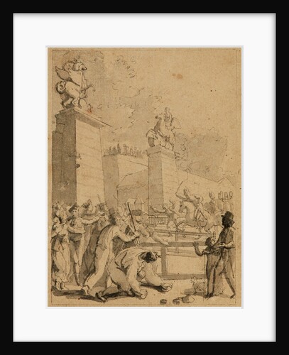 Street scene during the revolution, c. 1800 by Anonymous