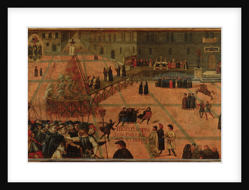 Girolamo Savonarolas execution on the Piazza della Signoria in Florence in 1498, 17th century by Anonymous