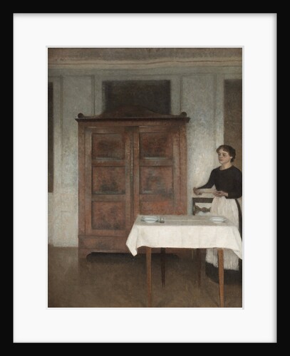 The maid laying the table, 1895 by Anonymous