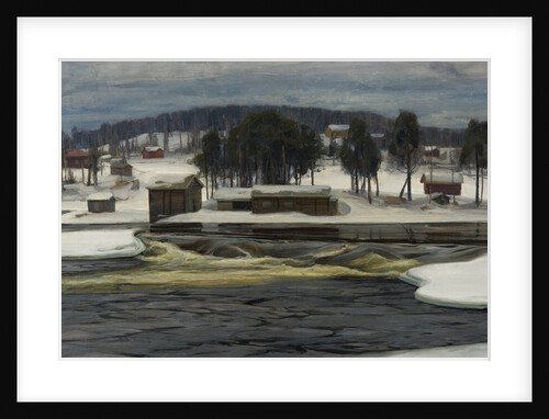 Winter day at the river Kymijoki, 1919 by Anonymous