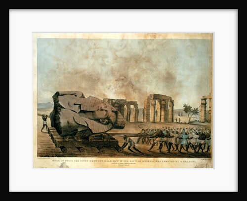 Mode in which the young Memnons head was removed by G. Belzoni, 1820 by Anonymous