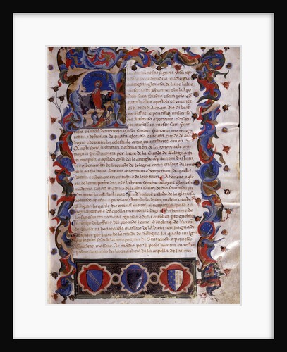 Illustration from Statuti della Società dei Drappieri, 1407 by Anonymous