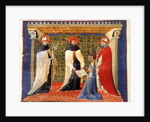 Illustration from Statuti della Società dei Drappieri, 1407 by Anonymous