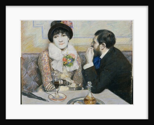 Couple At Cafe, ca 1885 by Anonymous
