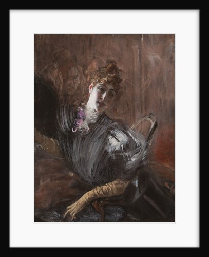 Young Woman, seated, wearing gloves, ca 1897 by Anonymous