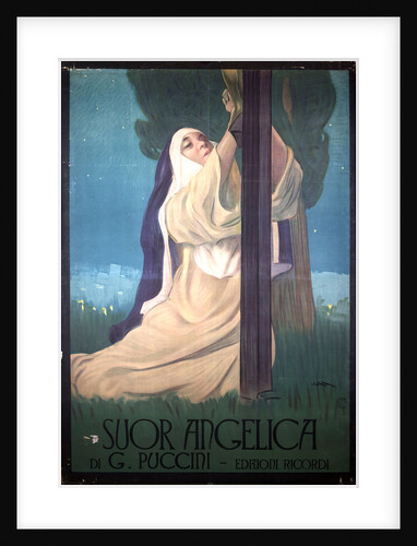 Poster for the opera Suor Angelica (Sister Angelica) by Giacomo Puccini, 1918 by Anonymous
