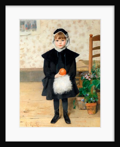 Little Girl with Orange, 1889 by Anonymous