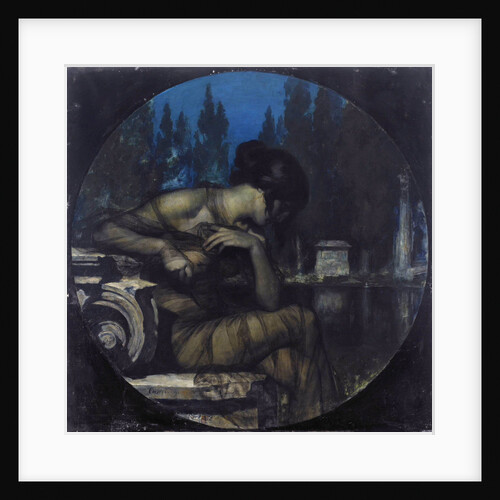 Landscape with seated female figure (The night), 1909 by Anonymous