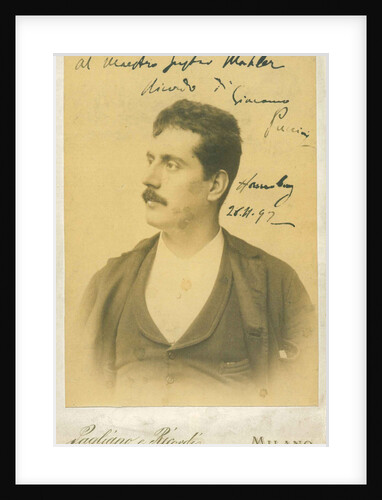 Portrait of the Composer Giacomo Puccini, c. 1890 by Anonymous