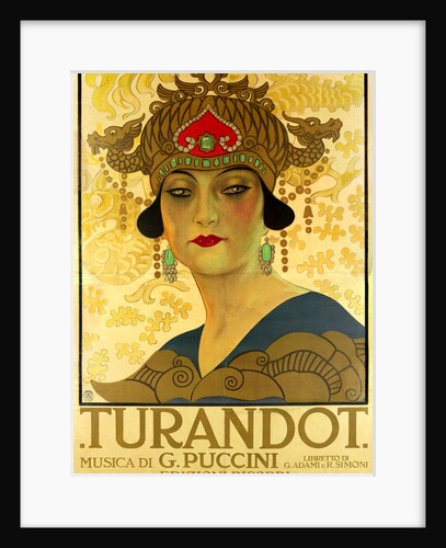 Poster for the opera Turandot at the Teatro alla Scala, 1926 by Anonymous