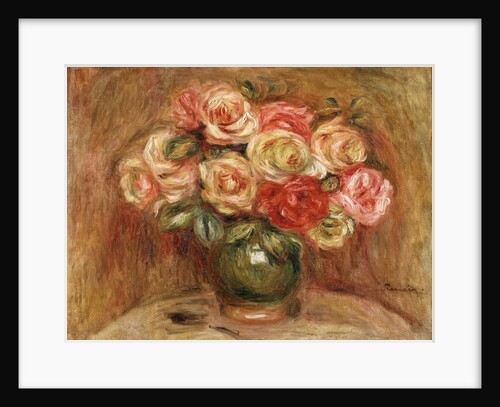 Bouquet of Roses in a Green Vase, 1915 by Anonymous