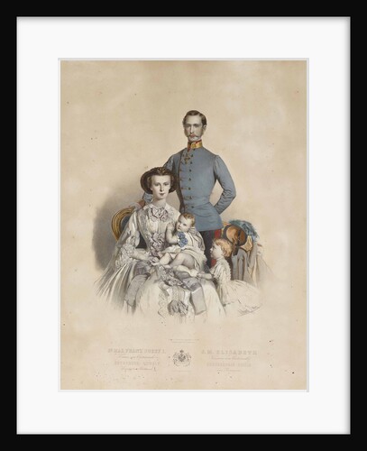 Francis Joseph I and Elisabeth of Austria with children, Gisela and Rudolf by Anonymous
