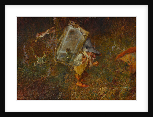 Gnome carrying a weather frog by Anonymous