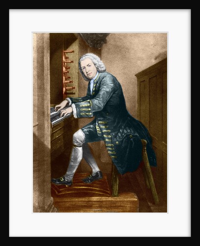 Johann Sebastian Bach at the organ, 1725 by Anonymous