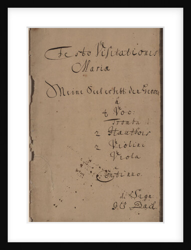 The Cantata Meine Seel erhebt den Herren (My soul magnifies the Lord), BWV 10, c. 1740 by Anonymous