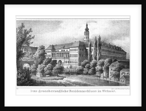 The Weimar City Castle. From: Thüringen und der Harz.. by Friedrich von Sydow, 1839 by Anonymous