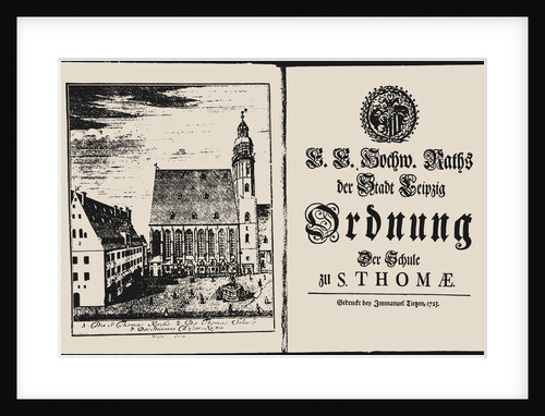St. Thomas Church and St. Thomas School in Leipzig, 1723 by Anonymous