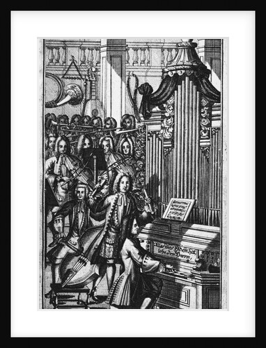 Frontispiece of the Musicalisches Lexicon Oder Musicalische Bibliothec .. by Johann Gottfried Walt by Anonymous