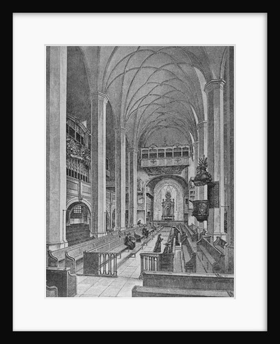 St. Thomas Church in Leipzig, Bachs grave, before 1885 by Anonymous