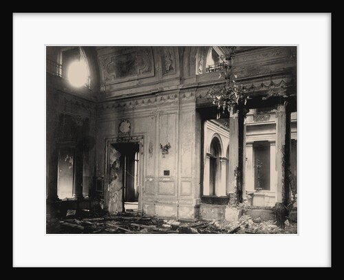 Dining room of the Winter Palace after the explosion, evening of February 17, 1880, 1880 by Anonymous